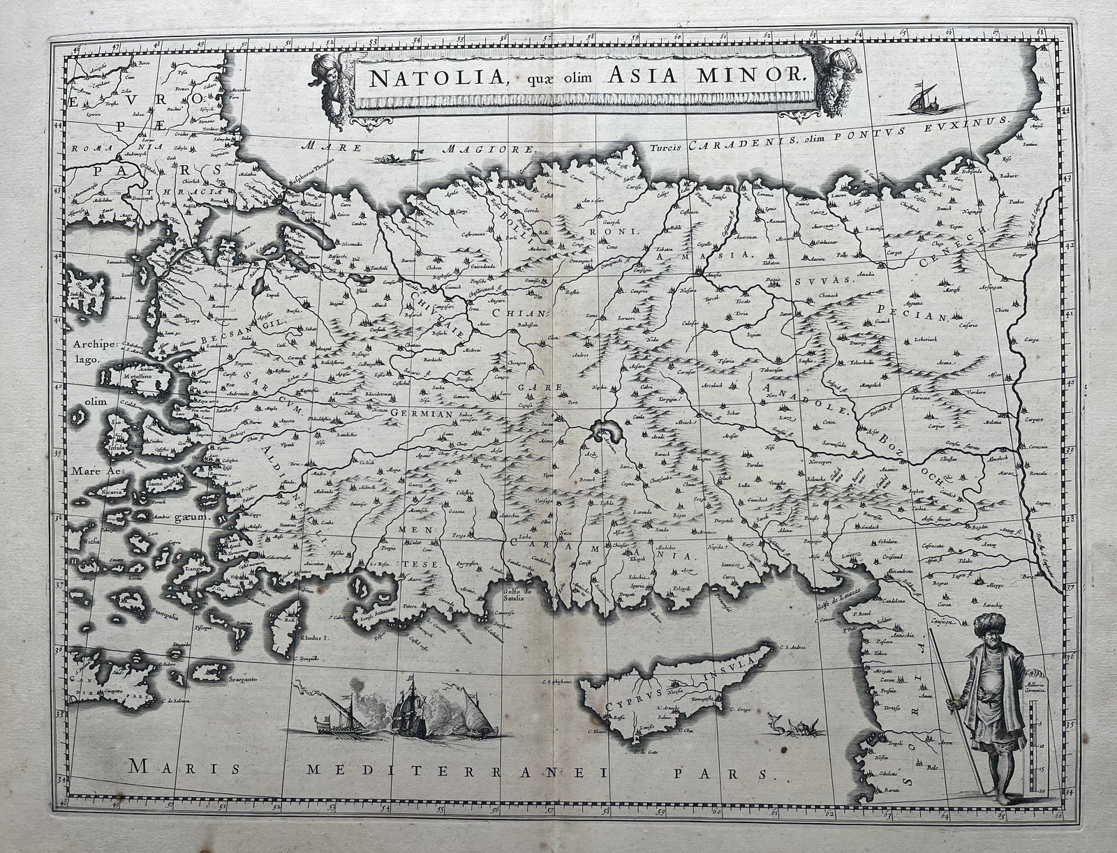 Natolia, quae olim Asia Minor

Antique Map of Asia Minor (Anatolia), ca. 1660