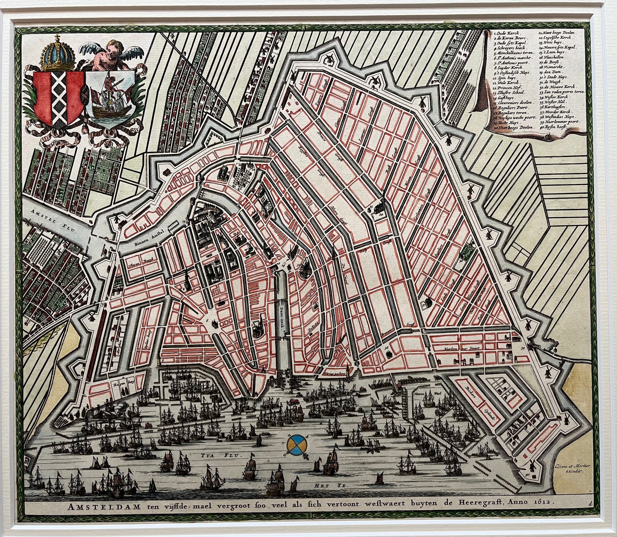 amsterdam, amsteldam, map, old map, antique map, plan, oude kaart, kaart amsterdam, plattegrond, covens, mortier, visscher, dutch, nederland, holland, gravure, oude prent, engraving,

