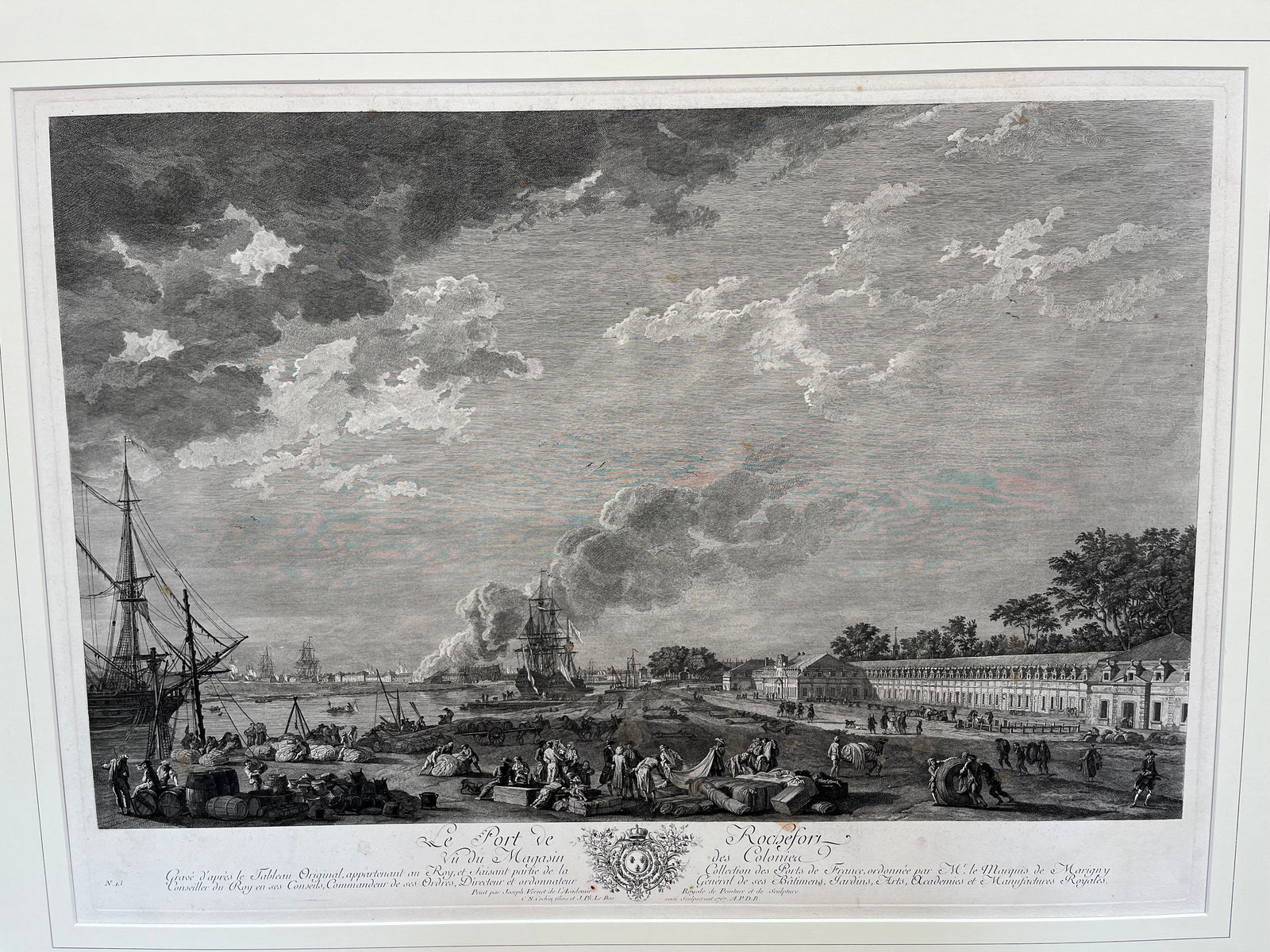 Title: Le Port de Rochefort

After Joseph Vernet (1714–1789)

Engraved by: Charles-Nicolas Cochin (1715–1790) and Jacques-Philippe Le Bas (1707–1783)

