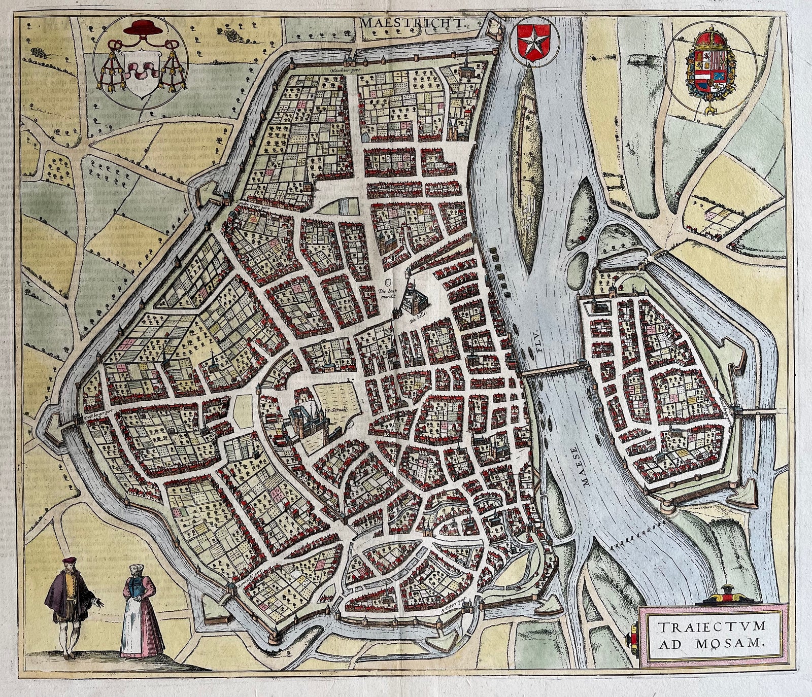 16th century map of Maastricht